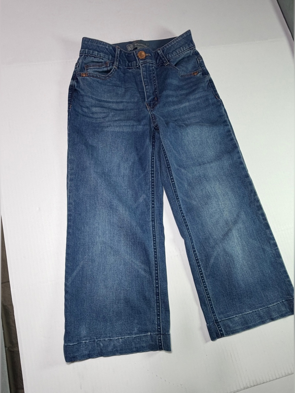 NWOT Wit & Wisdom Indigo Blue Denim Jeans with Contrast Stitching